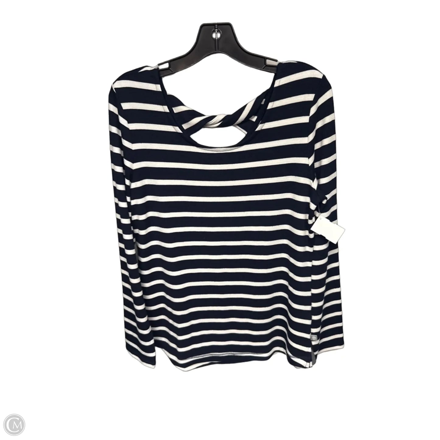 Sweater By Talbots In Blue & White, Size: M