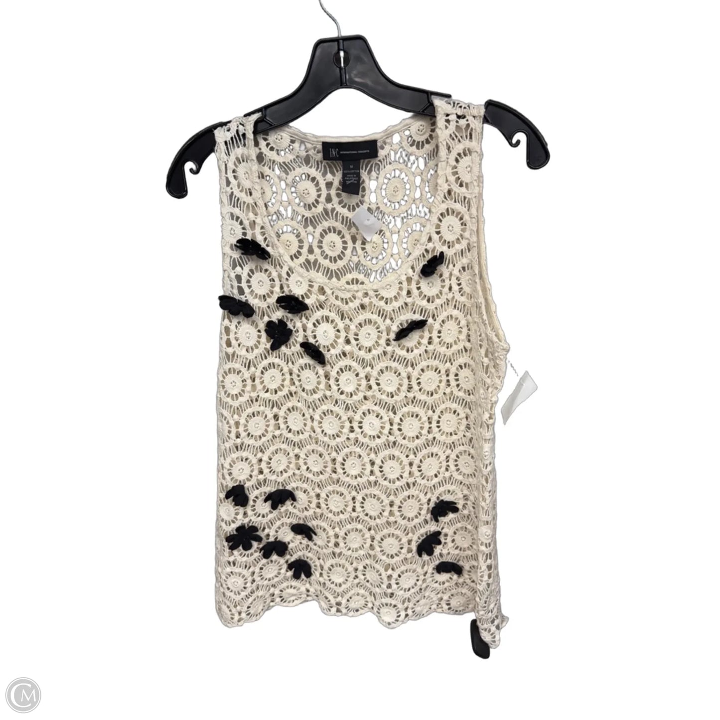 Top Sleeveless By Inc In Cream, Size: M