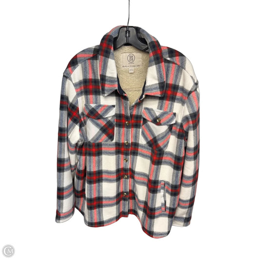 Jacket Faux Fur & Sherpa By Sage In Plaid Pattern, Size: Xxl