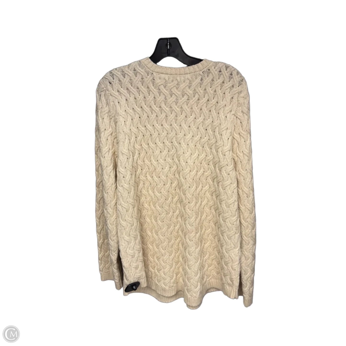Sweater By Jeanne Pierre In Cream, Size: Xxl
