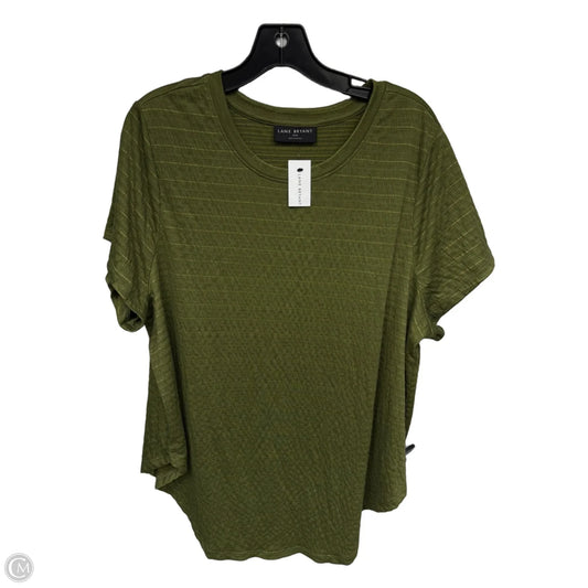 Top Short Sleeve By Lane Bryant In Green, Size: 18