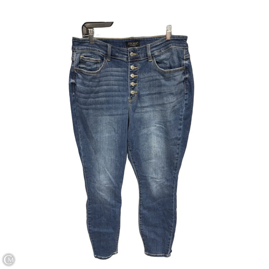 Jeans Skinny By Judy Blue In Blue Denim, Size: 18
