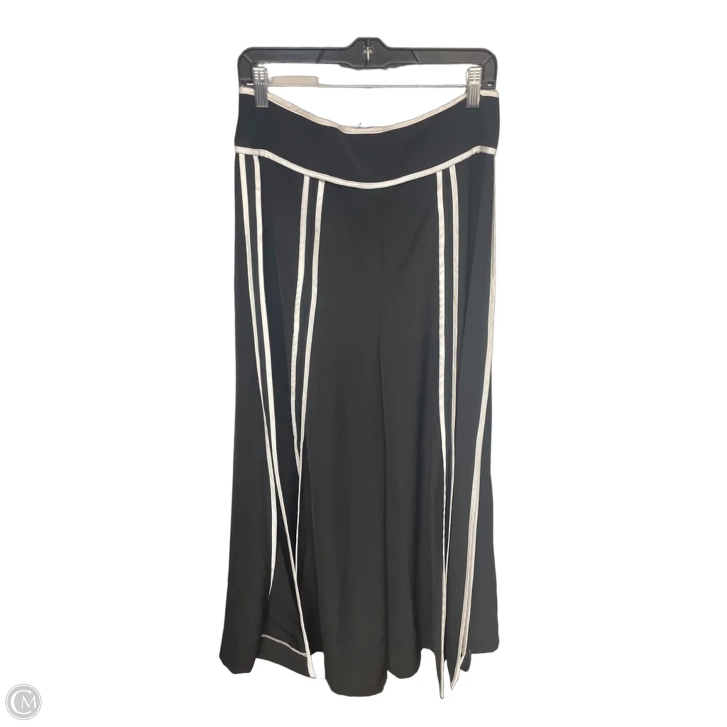 Pants Wide Leg By Gracia In Black & White, Size: L