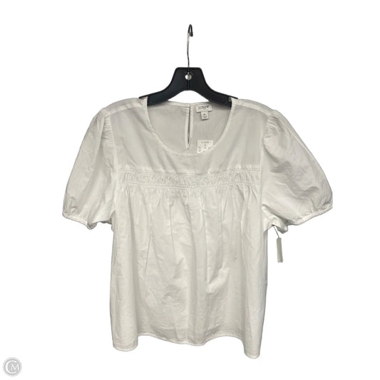 Top Short Sleeve By J. Crew In White, Size: Xl