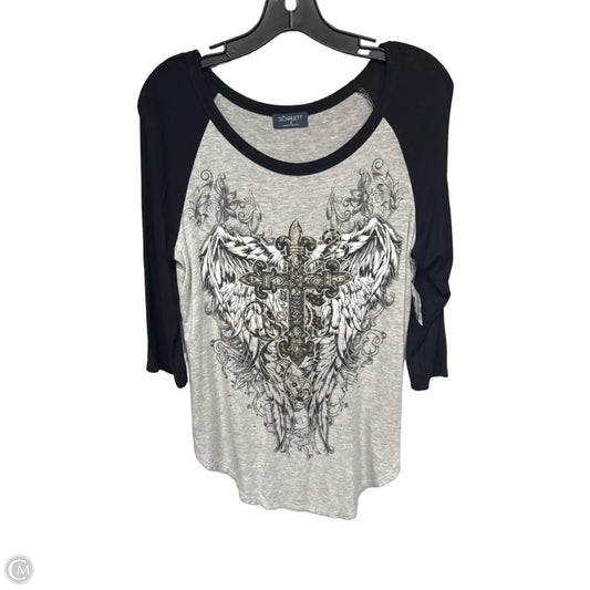 Top Long Sleeve By Scarlett In Black, Size: S