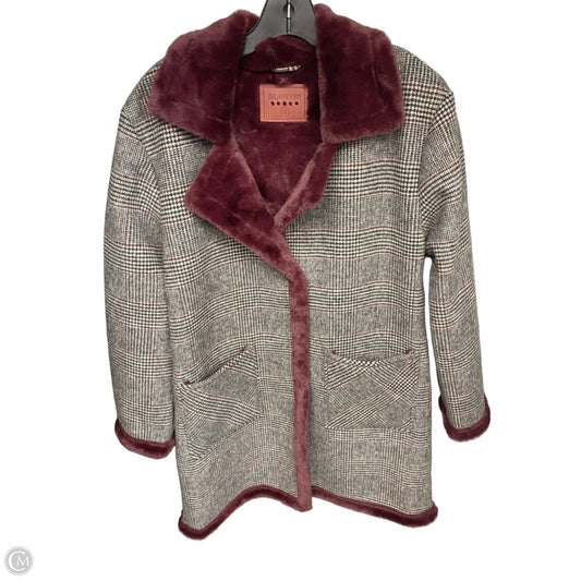 Coat Faux Fur & Sherpa By Blanknyc In Plaid Pattern, Size: S