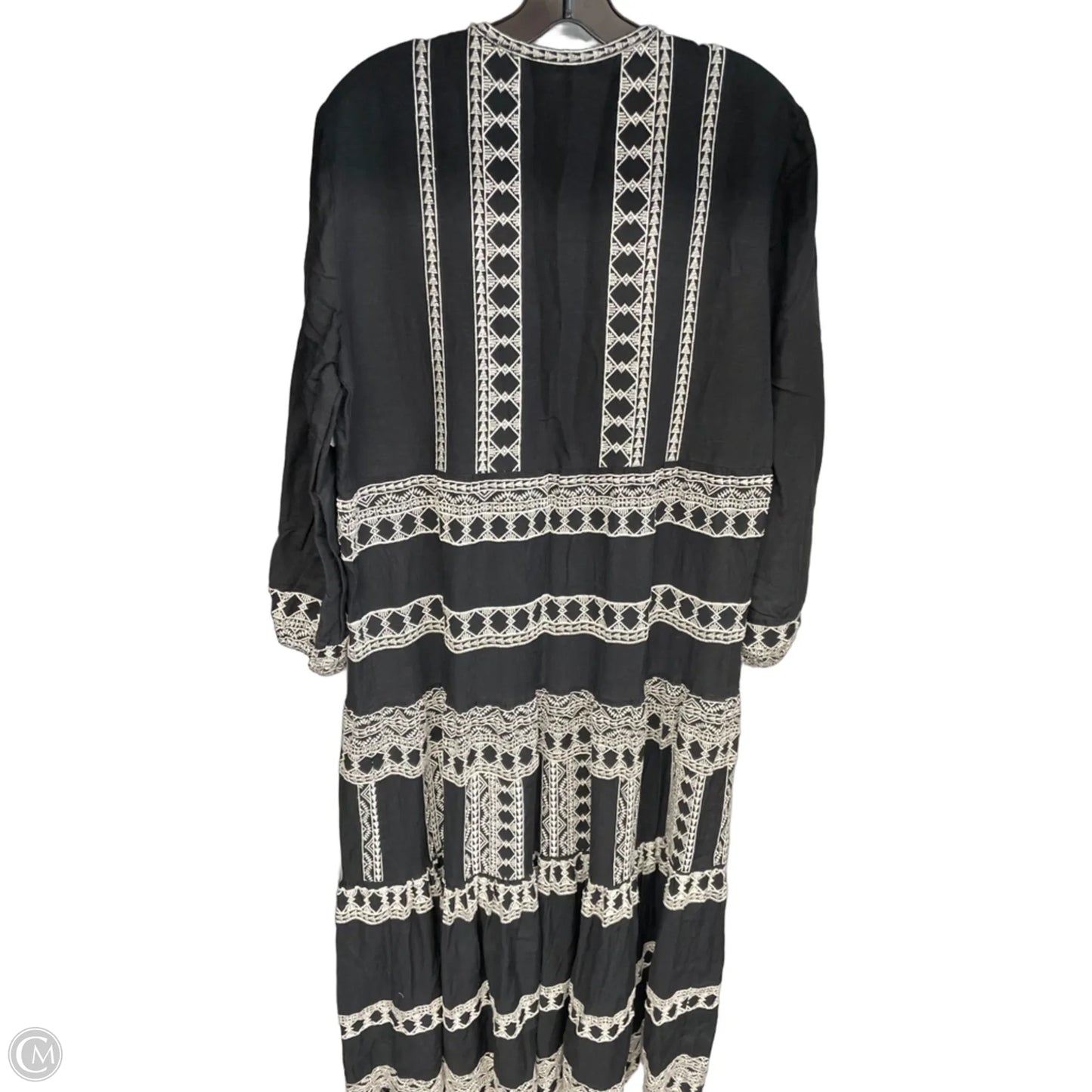Dress Casual Maxi By Zara In Black & Cream, Size: L