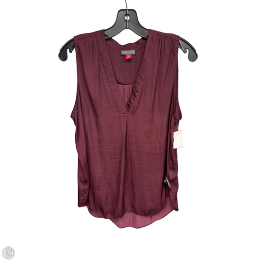 Top Sleeveless By Vince Camuto In Maroon, Size: M
