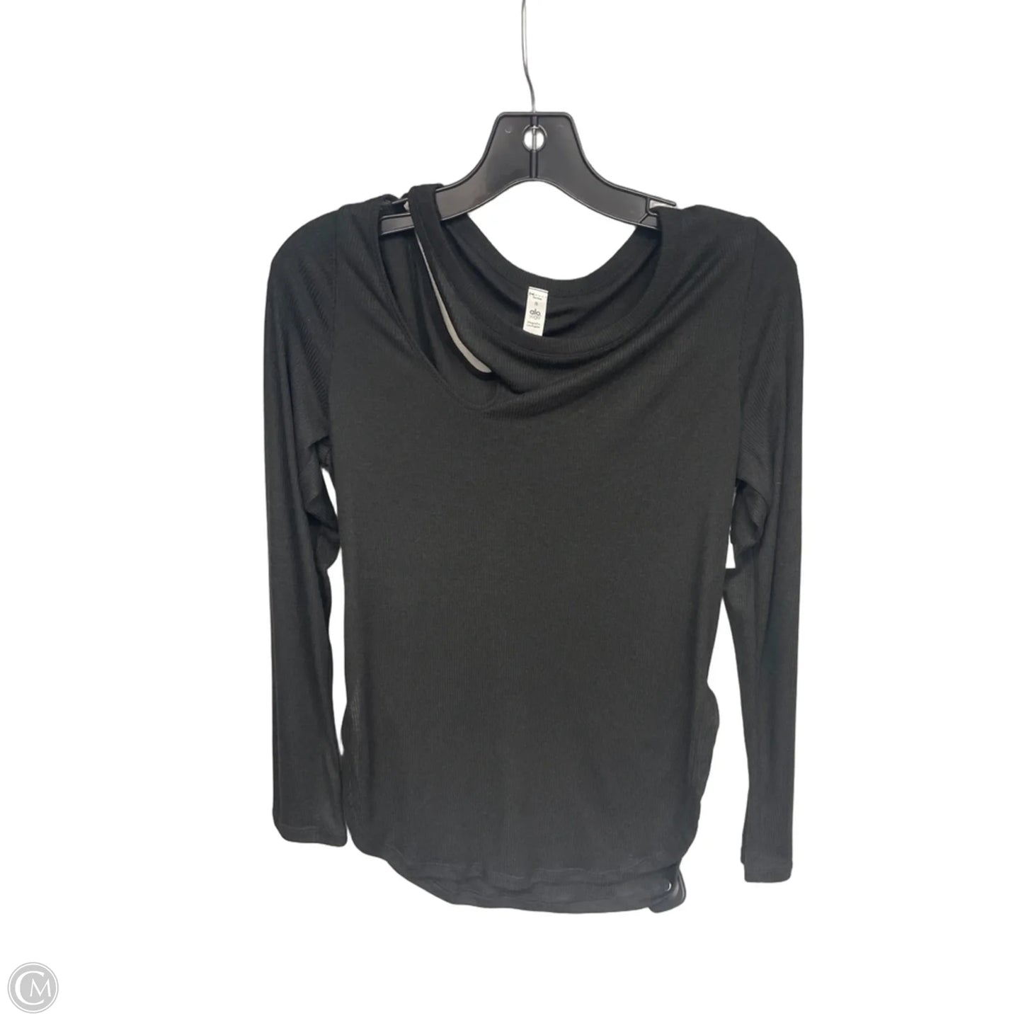 Athletic Top Long Sleeve Crewneck By Alo In Black, Size: S