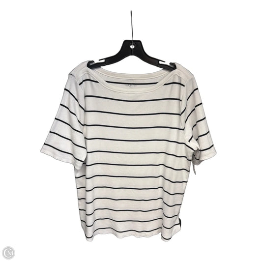 Top Short Sleeve By Talbots In White, Size: 2x