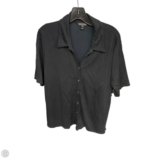 Top Short Sleeve By Banana Republic In Black, Size: Xl