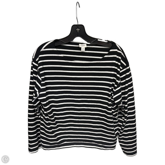 Top Long Sleeve By J. Crew In Black & White, Size: M
