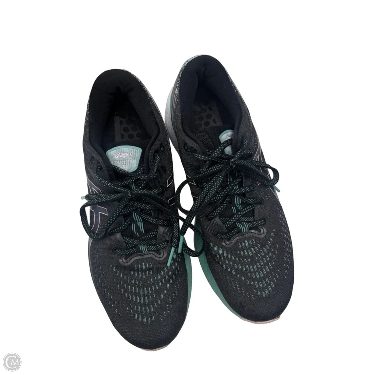 Shoes Athletic By Asics In Black & Green, Size: 11
