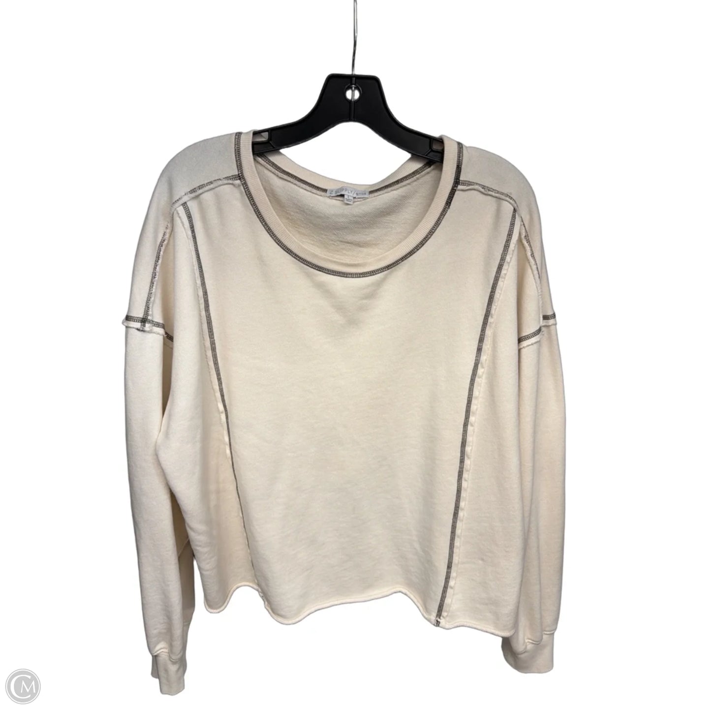 Sweater By Z Supply In Cream, Size: L