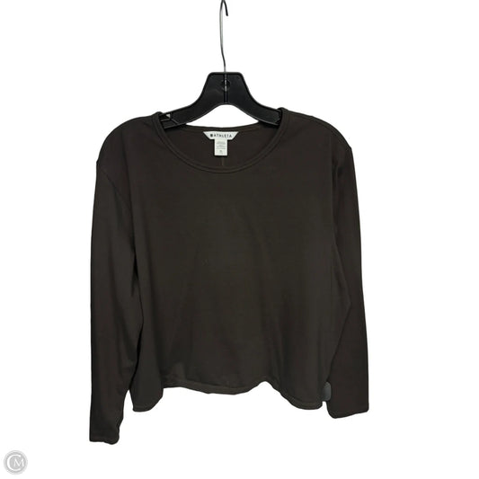 Athletic Top Long Sleeve Crewneck By Athleta In Brown, Size: Xl