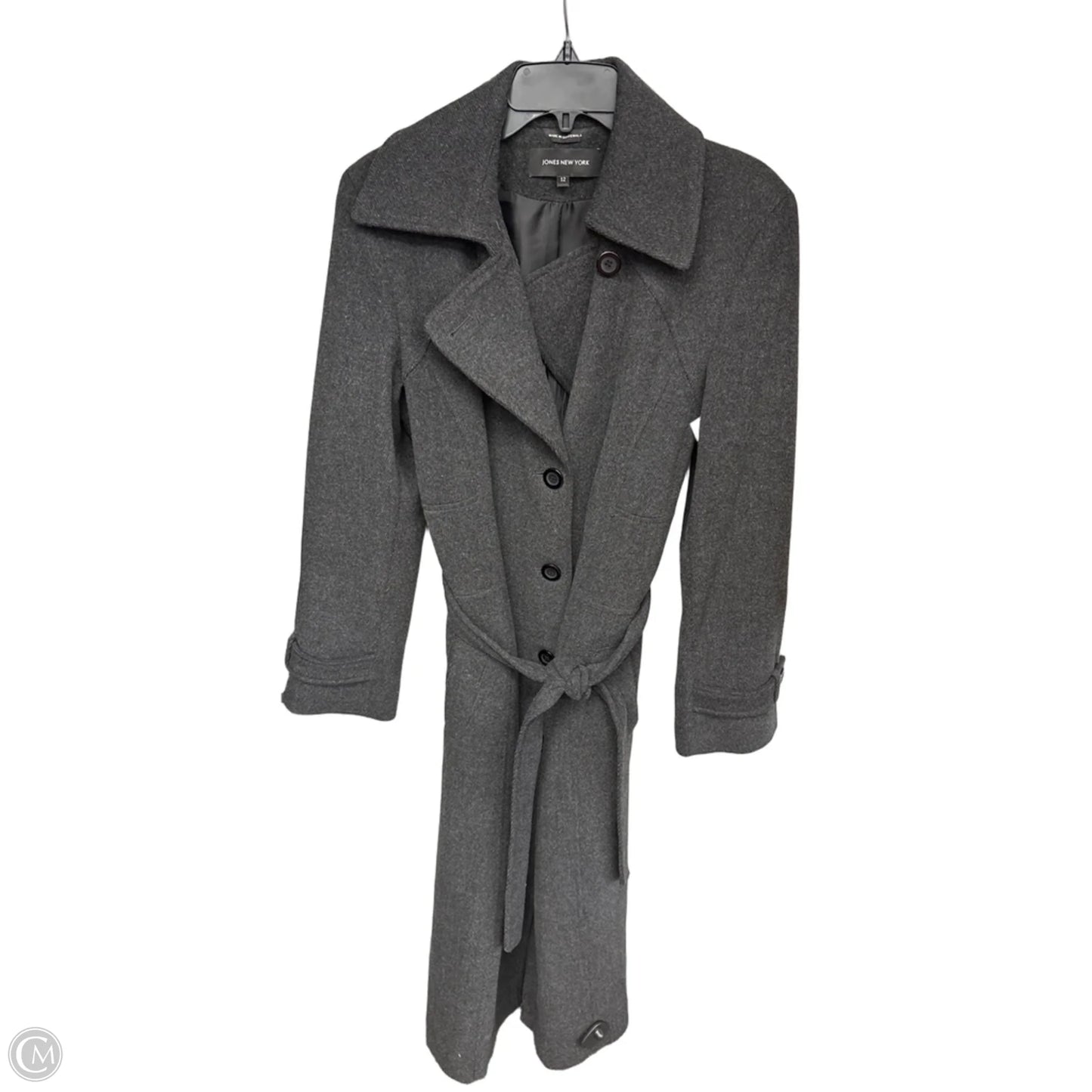 Coat Wool By Jones New York In Grey, Size: L
