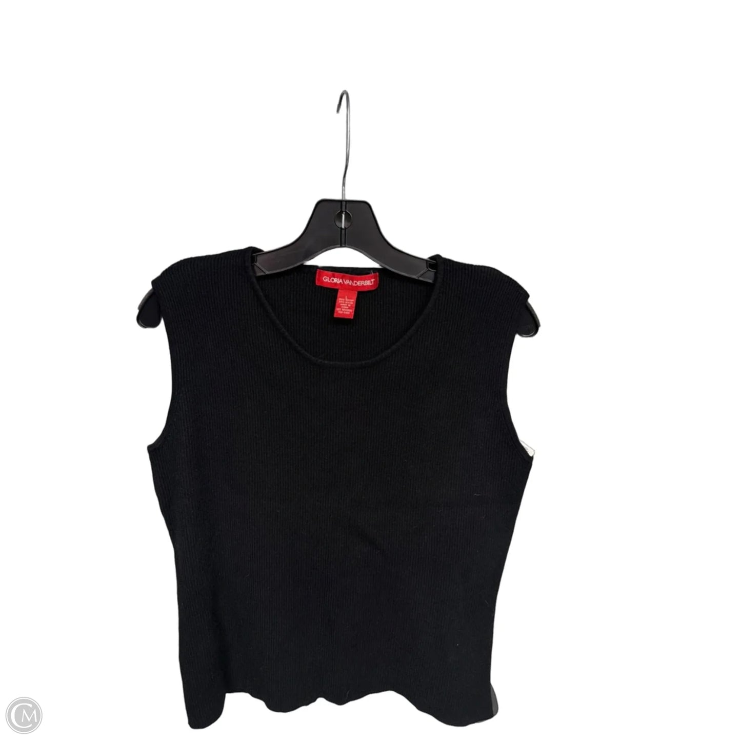 Top Sleeveless By Gloria Vanderbilt In Black, Size: L