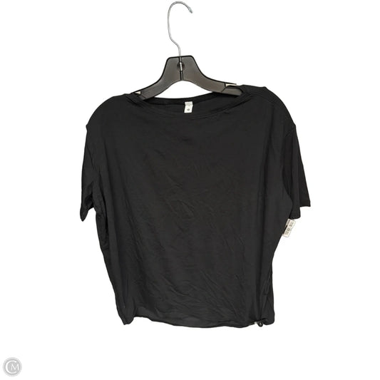 Athletic Top Short Sleeve By Lululemon In Black, Size: 6