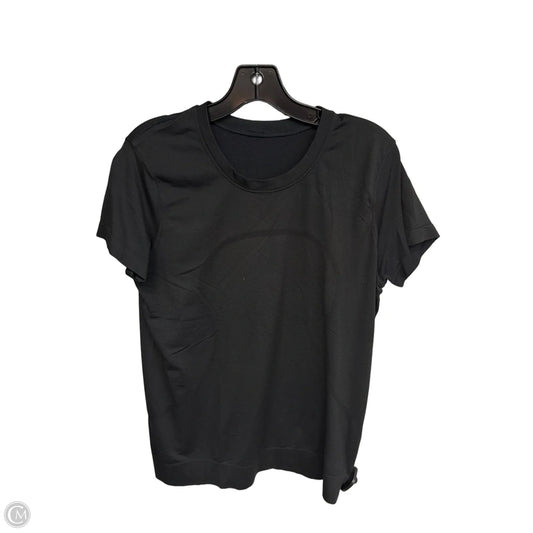 Athletic Top Short Sleeve By Lululemon In Black, Size: L