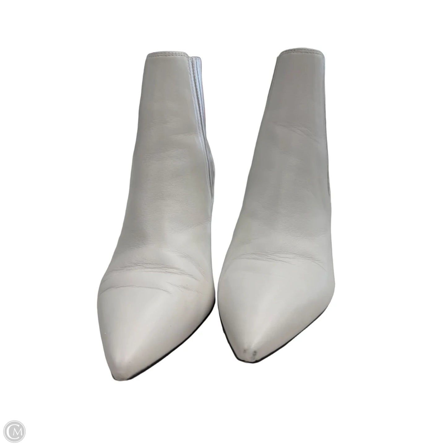 Boots Designer By Diane Von Furstenberg In White, Size: 8.5