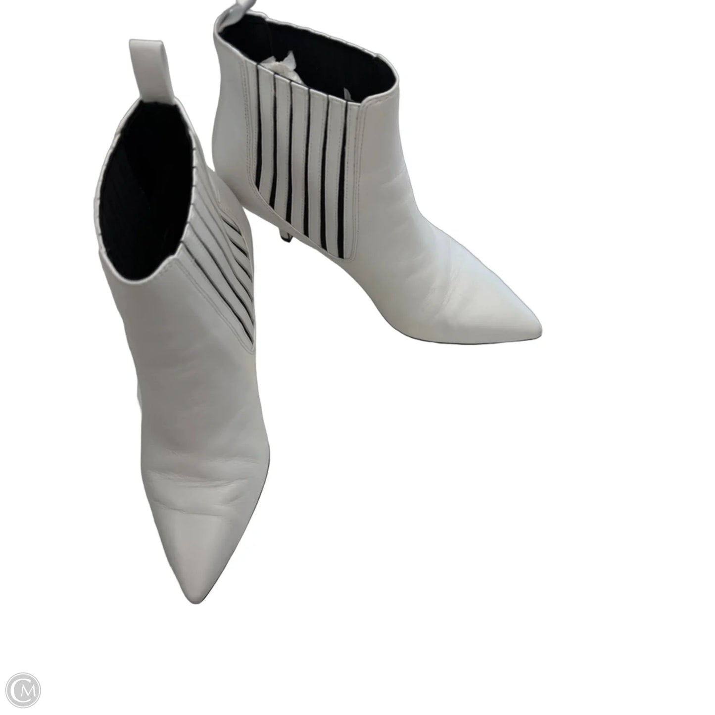 Boots Designer By Diane Von Furstenberg In White, Size: 8.5