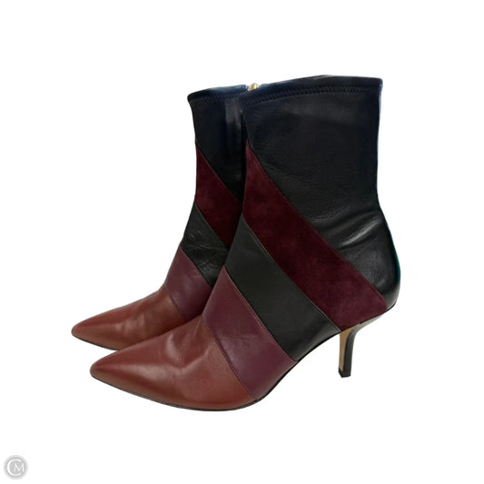 Boots Designer By Diane Von Furstenberg In Brown & Red, Size: 9