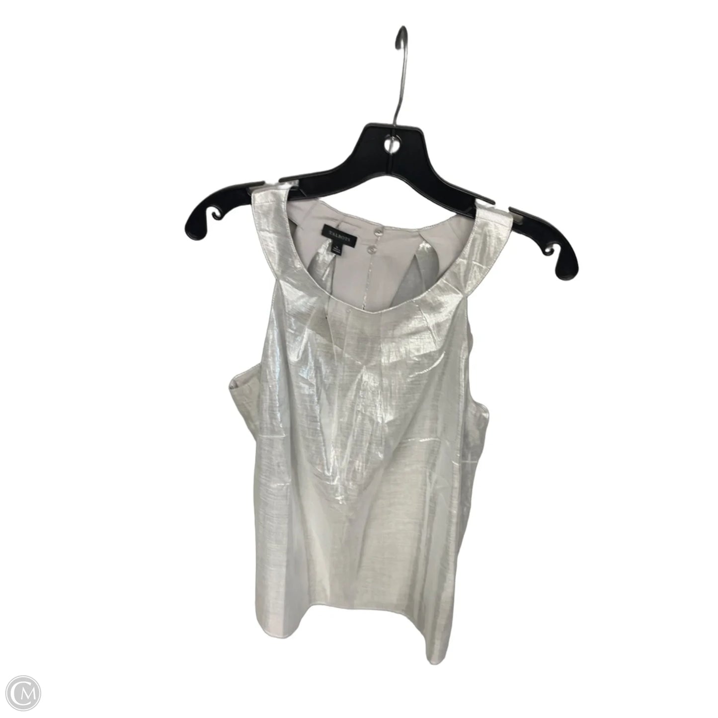 Top Sleeveless By Talbots In Silver, Size: M