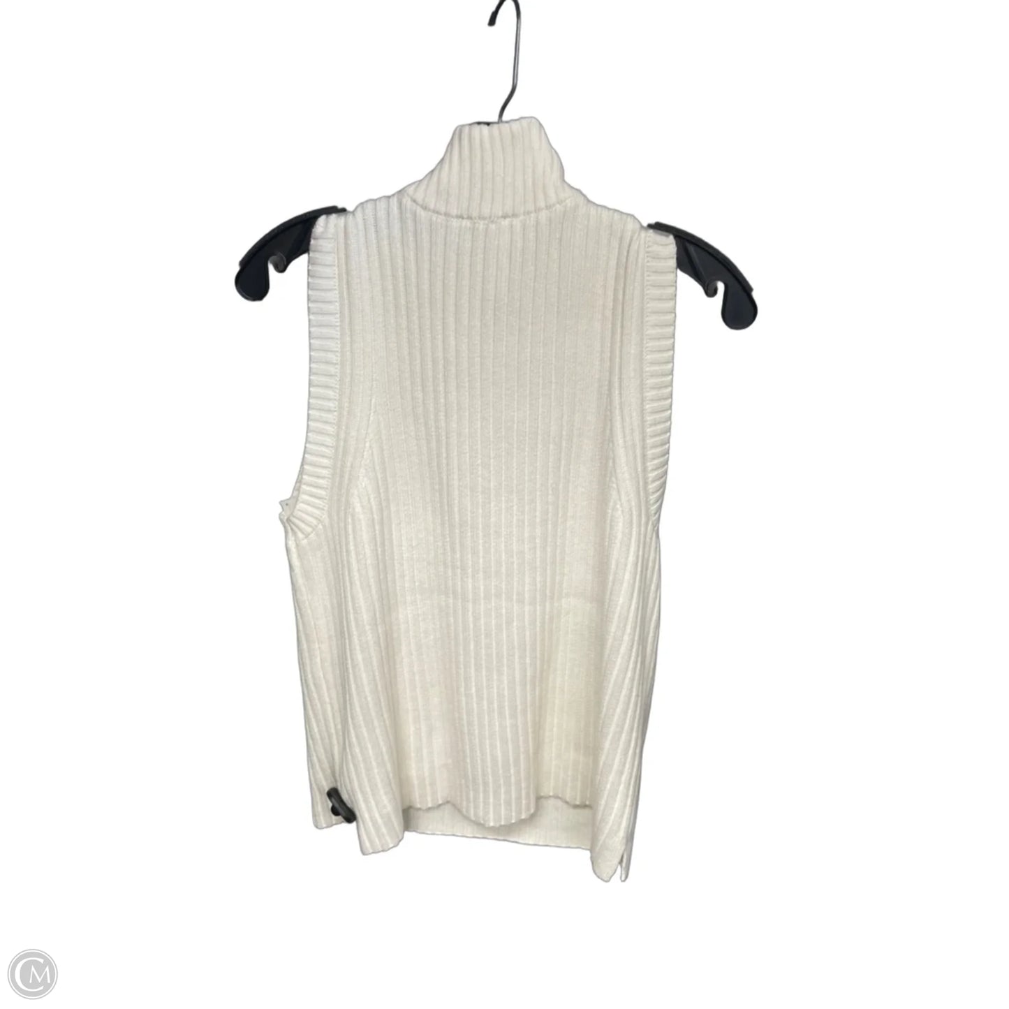 Vest Sweater By Talbots In White, Size: M