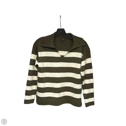 Sweater By Talbots In Green & White, Size: S