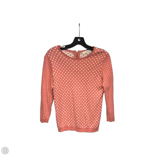 Sweater By Loft In Pink & White, Size: S