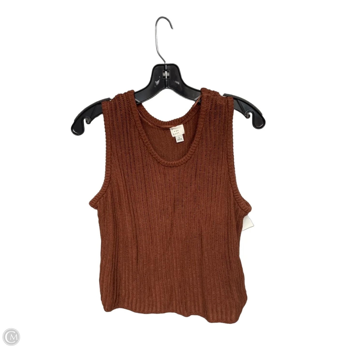 Top Sleeveless By A New Day In Brown, Size: L