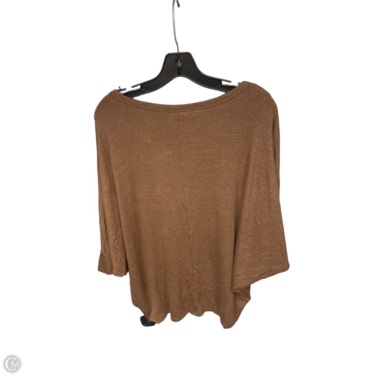 Top 3/4 Sleeve By Clothes Mentor In Brown, Size: Xl