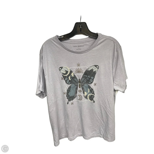 Top Short Sleeve By Lucky Brand In Purple, Size: L