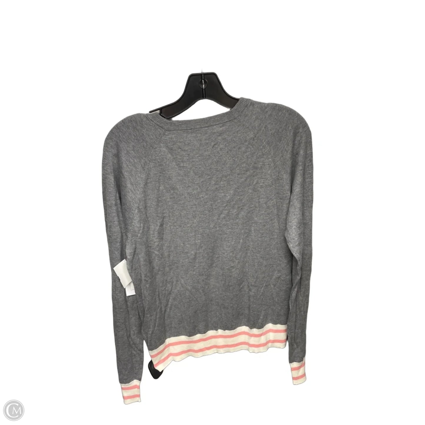 Sweater By Equipment In Grey, Size: M