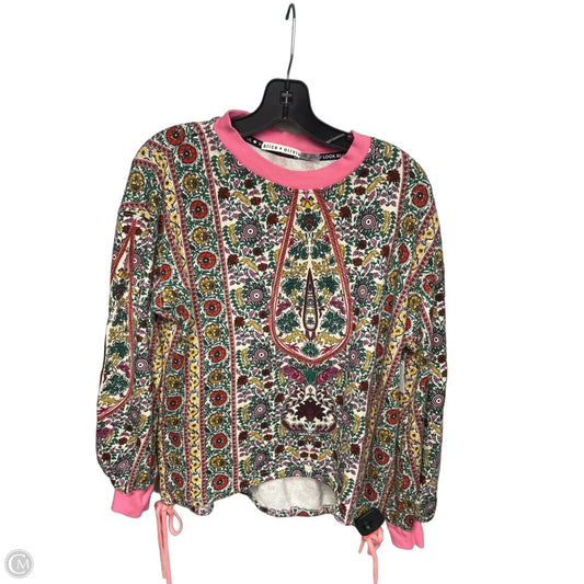 Sweater Designer By Alice + Olivia In Pink & Yellow, Size: S