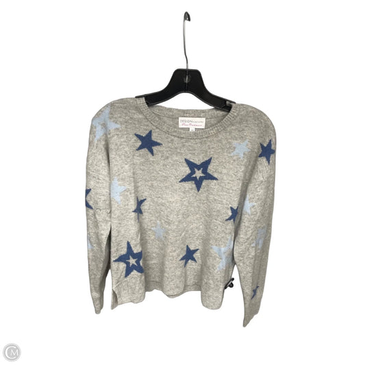 Sweater Cashmere By Design History In Blue & Grey, Size: M