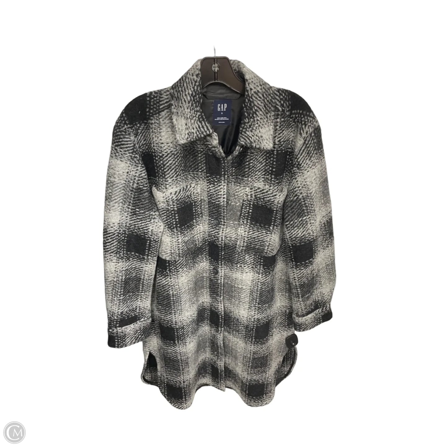 Coat Peacoat By Gap In Grey, Size: S