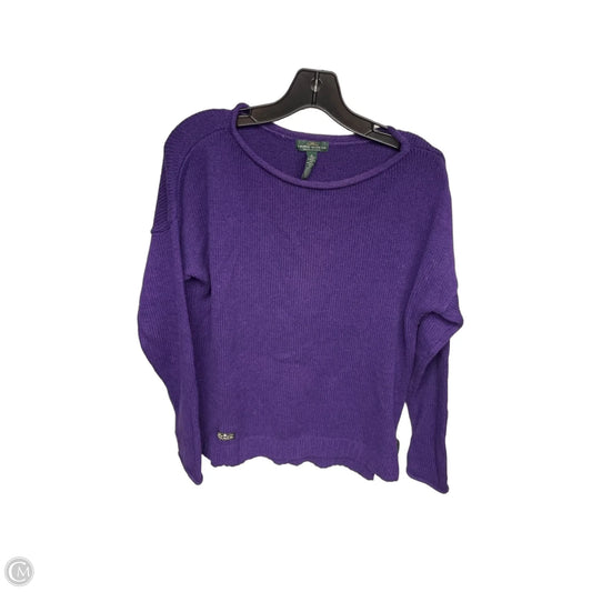 Sweater By Lauren By Ralph Lauren In Purple, Size: S