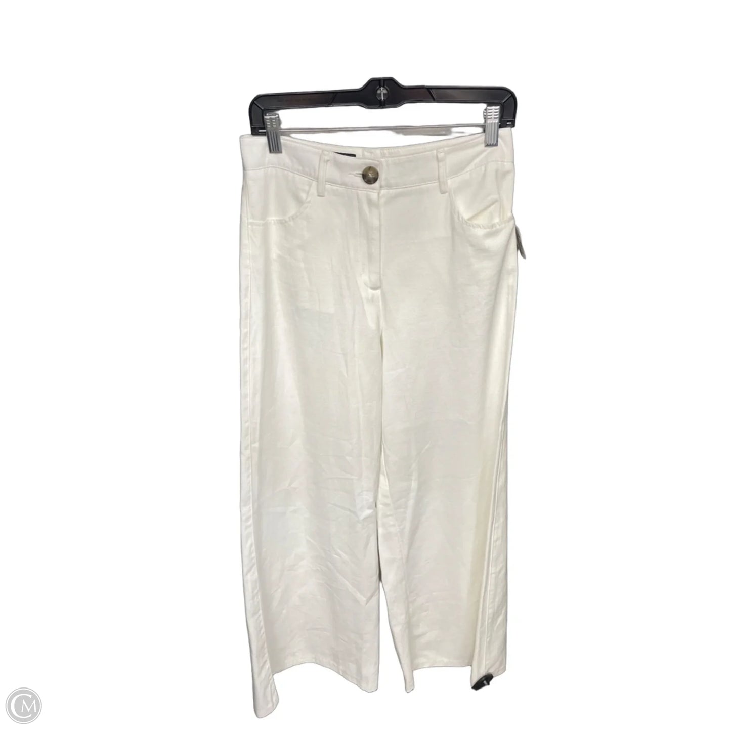 Pants Wide Leg By Zara In White, Size: S