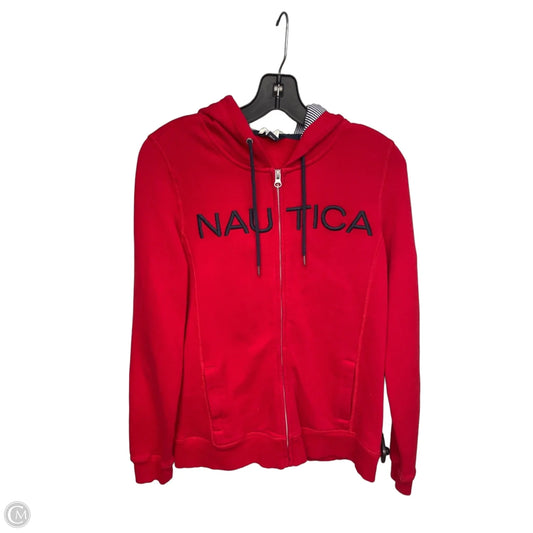 Sweatshirt Hoodie By Nautica In Red, Size: S