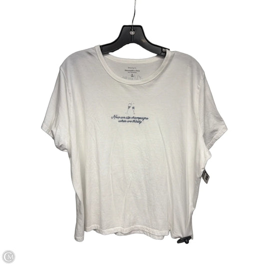 Top Short Sleeve By Abercrombie And Fitch In White, Size: Xl