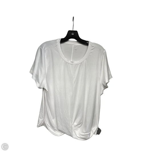 Athletic Top Short Sleeve By Ideology In White, Size: Xl