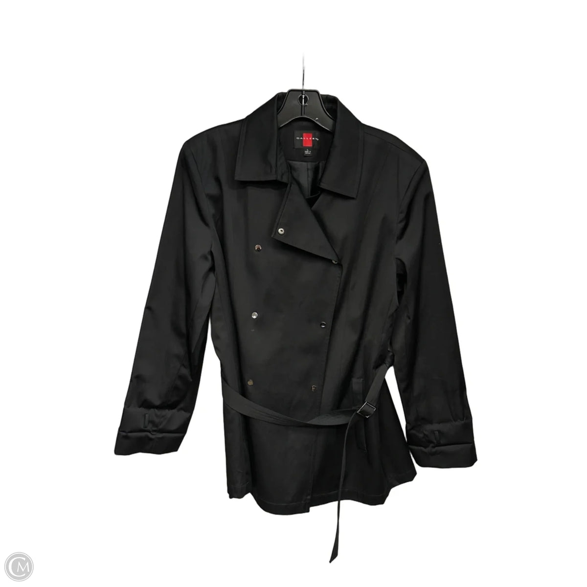 Jacket Windbreaker By Gallery In Black, Size: L