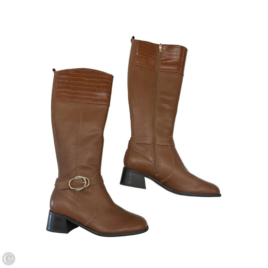 Boots Knee Flats By Marc Fisher In Brown, Size: 8