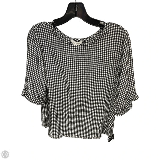Top Short Sleeve By Multiples In Black & White, Size: Xs