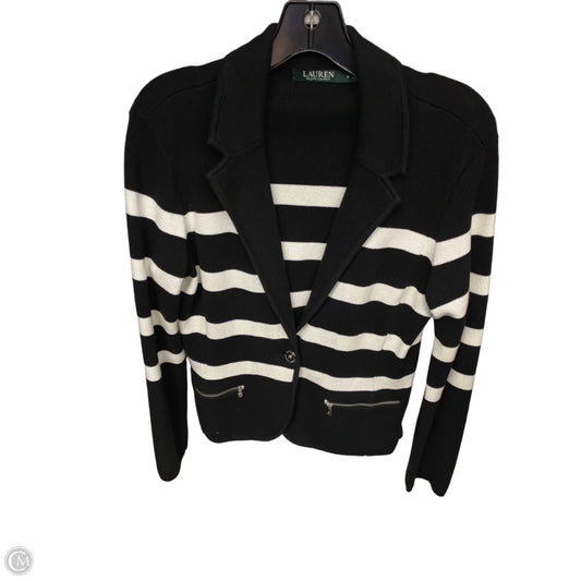 Cardigan By Lauren By Ralph Lauren In Black & White, Size: M