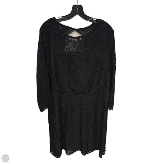 Dress Party Midi By Loft In Black, Size: 16