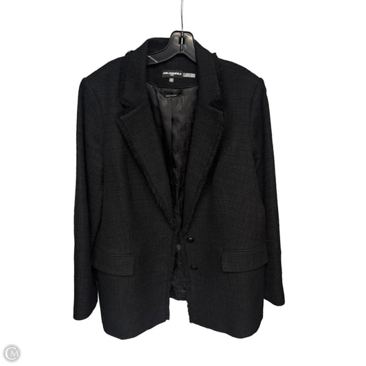 Blazer Designer By Karl Lagerfeld In Black, Size: 16