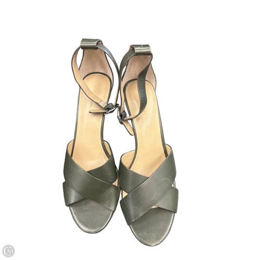 Shoes Heels Block By Ann Taylor In Green, Size: 9.5