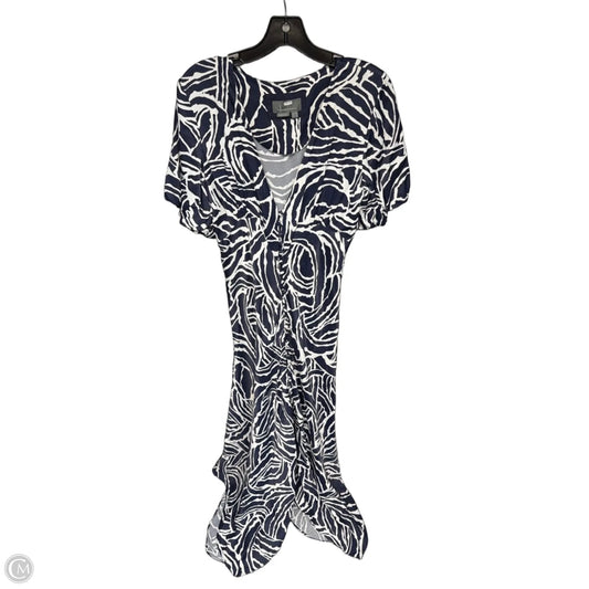 Dress Casual Maxi By Anthropologie In Blue & White, Size: 6